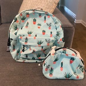 Cactus Book bag and Lunchbox Set